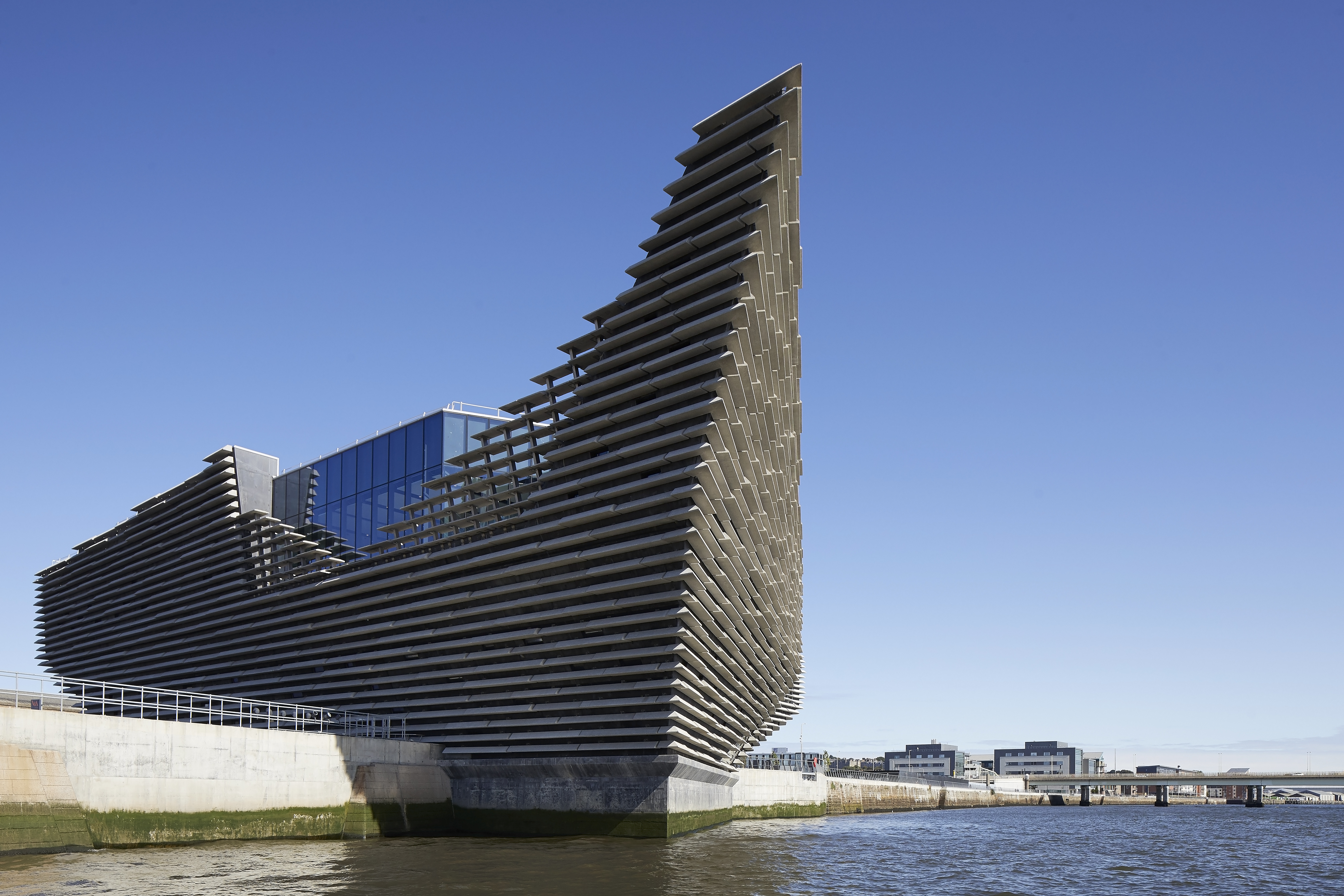 <p>Created using a unique structure of interlocking concrete walls jutting out over an historic dock-front, the V&A Dundee is one of Scotland’s most recognisable modern buildings.</p>